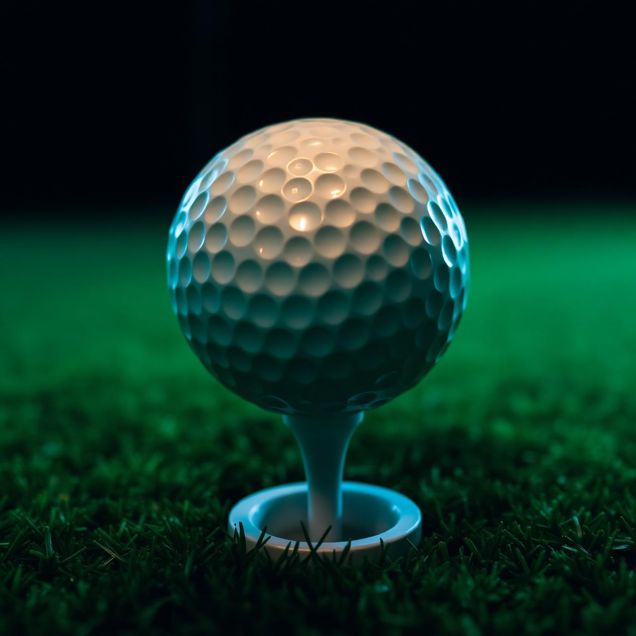 Golf ball on tee